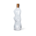 Carafe en verre transparent et bouchon en li�ge 1l dimple - ferm living