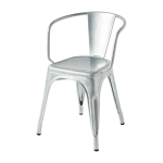 Chaise avec accoudoirs en acier galvanis� a56 - tolix