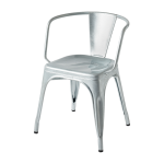 Chaise avec accoudoirs en acier galvanis� ac16 - tolix