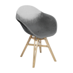 Chaise avec accoudoirs blanc cass� et anthracite grav�ne 6. 7 - maximum