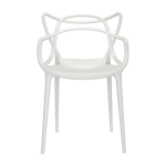 Chaise avec accoudoirs blanche masters - kartell