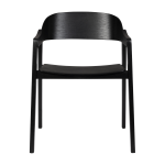 Chaise avec accoudoirs en bois de ch�ne finition noir westlake - dutchbone