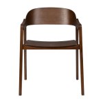 Chaise avec accoudoirs en bois de ch�ne finition noyer westlake - dutchbone