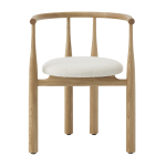 Chaise avec accoudoirs en ch�ne huil� avec rev�tement bukowski - new works