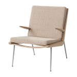 Chaise avec accoudoirs ch�ne huil�et acier karakorum 003 boomerang hm2 - &tradition