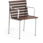 Chaise avec accoudoirs en fr�ne huil� et aluminium 80x52x52cm traverse - hay