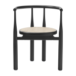 Chaise avec accoudoirs noir et cannage bukowski - new works