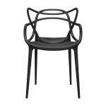 Chaise avec accoudoirs noire masters - kartell