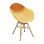 Chaise avec accoudoirs orange et paille grav�ne 6. 7 - maximum