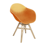 Chaise avec accoudoirs paille et orange grav�ne 6. 7 - maximum