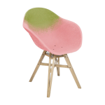 Chaise avec accoudoirs pistache et rose grav�ne 6. 7 - maximum