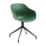 Chaise avec accoudoirs en plastique recycl� vert et pieds noirs aac 220 2. 0 - hay