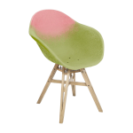 Chaise avec accoudoirs rose et pistache grav�ne 6. 7 - maximum
