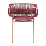 Chaise en acier avec accoudoirs violet cielo - ames