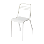 Chaise en acier blanc pur ud - tolix