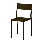 Chaise en acier bronze take - mati�re grise
