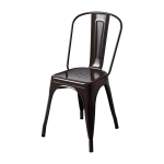 Chaise en acier brun noir a - tolix