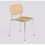 Chaise en acier et ch�ne clair soft edge 40 - hay