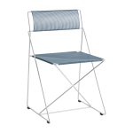 Chaise en acier galvanis� avec rev�tement en poudre bleue 50x45x77cm x - line - hay