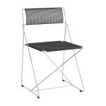 Chaise en acier galvanis� avec rev�tement en poudre noire 50x45x77cm x - line - hay