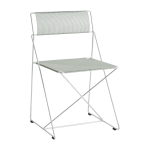Chaise en acier galvanis� avec rev�tement en poudre vert p�le 50x45x77cm x - line - hay