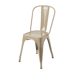 Chaise en acier gris beige a - tolix
