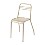 Chaise en acier gris beige ud - tolix