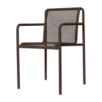 Chaise en acier marron avec accoudoirs 80x60cm dapple - ferm living