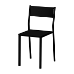 Chaise en acier noir mat take - mati�re grise