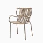 Chaise en aluminium thermolaqu� et corde sable 59x90cm ribbon - vincent sheppard