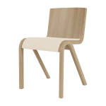 Chaise avec assise rembourr�e en ch�ne naturel et tissu logan jasmine 78cm ready - audo