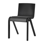 Chaise avec assise rembourr�e en ch�ne noir et tissu dakar 0842 78cm ready - audo