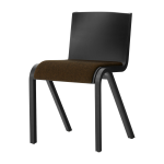 Chaise avec assise rembourr�e en ch�ne noir et tissu hallingdal 65 0370 78cm ready - audo