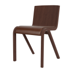 Chaise avec assise rembourr�e en ch�ne teint� rouge et tissu dakar 0329 78cm ready - audo