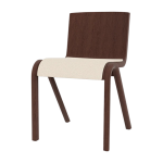 Chaise avec assise rembourr�e en ch�ne teint� rouge et tissu logan jasmine 78cm ready - audo
