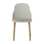 Chaise � l'assise en tissu canvas gris chaud et pi�tement en ch�ne allez warm grey - normann copenhagen ...