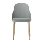 Chaise � l'assise en tissu canvas gris et au pi�tement en ch�ne allez grey - normann copenhagen