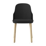 Chaise � l'assise en tissu canvas noir et au pi�tement en ch�ne allez noir - normann copenhagen