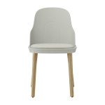 Chaise � l'assise en tissu mlf gris chaud et au pi�tement en ch�ne allez warm grey - normann copenhagen ...