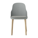 Chaise � l'assise en tissu mlf gris et au pi�tement en ch�ne allez grey - normann copenhagen