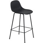 Chaise de bar 65 cm noire pi�tement tubes fiber - muuto