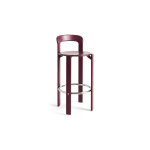 Chaise de bar en acier et plaquage h�tre bordeaux 75cm rey - hay