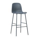 Chaise de bar en acier et pp bleu 75 cm form - normann copenhagen