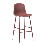 Chaise de bar en acier et pp rouge 65 cm form - normann copenhagen