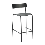 Chaise de bar en aluminium noir august - serax