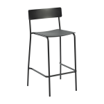 Chaise de bar en aluminium noir august - serax