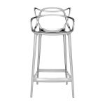 Chaise de bar argent�e 65 cm masters - kartell