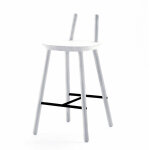 Chaise de bar blanche 65 cm na�ve - emko