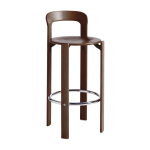 Chaise de bar en bois de h�tre marron 75 cm rey - hay