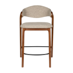 Chaise de bar en bois de h�tre marron et polyester 51x57x91cm babington - dutchbone